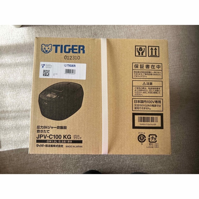 TIGER(タイガー)のタイガー魔法瓶 圧力IHジャー炊飯器 炊きたて 5.5合 JPV-C100(KG スマホ/家電/カメラの調理家電(炊飯器)の商品写真