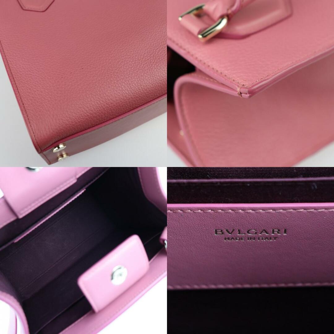 BVLGARI(ブルガリ)のBVLGARI ブルガリ  ロゴ トート スモール ハンドバッグ 291221   カーフレザー ピンク系 ゴールド金具  2WAY ショルダーバッグ 【本物保証】 レディースのバッグ(ハンドバッグ)の商品写真