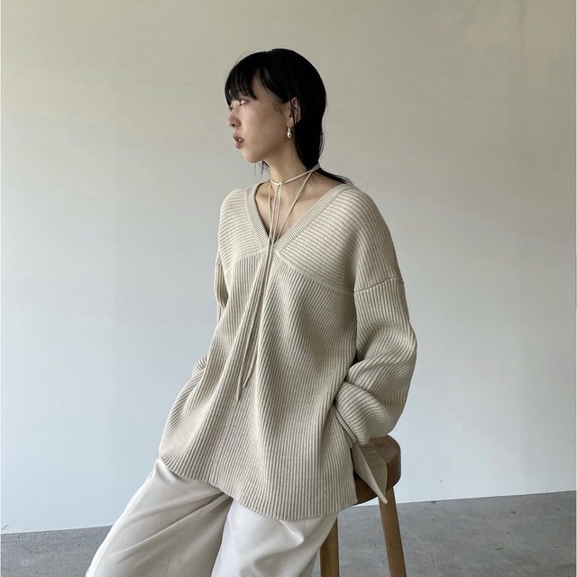 CLANE mix color string wide knit tops/claneの通販 by あや's shop