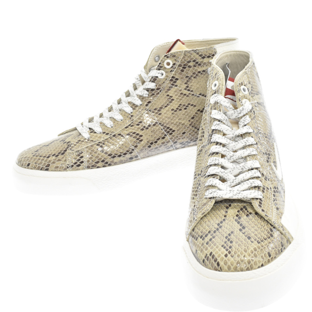 NIKE(ナイキ)のNIKE SB ナイキエスビー ×SOULLAND SB BLAZER MID SNAKESKIN ソウルランド エスビー ブレザー ミッド ハイカットスニーカー スネークスキン ベージュ CN4540-001 US9.5 メンズの靴/シューズ(スニーカー)の商品写真