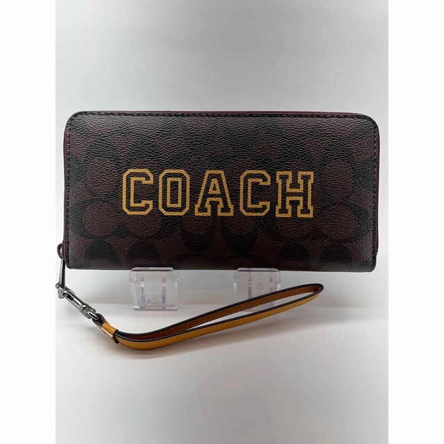 COACH CB856 ヴァーシティ モチーフ シグネチャー　ロング ジップ