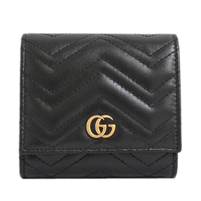 【高品質】 グッチ - Gucci 財布 J5846 二つ折り財布 キルティング シェブロン GGマーモント 財布