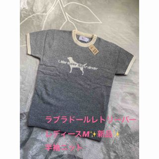 Labrador Retriever - ラブラドールレトリーバー半袖ニット✨新品✨レディースM