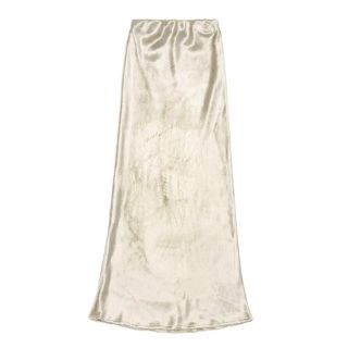 【ENOF】velvet long skirt オフホワイト/Mサイズ(ロングスカート)