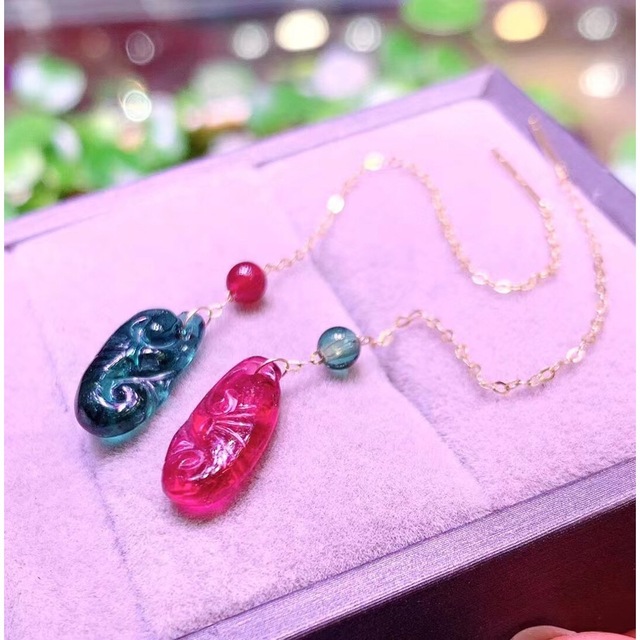⭐︎【高級】トルマリン ピアス k18 - ピアス