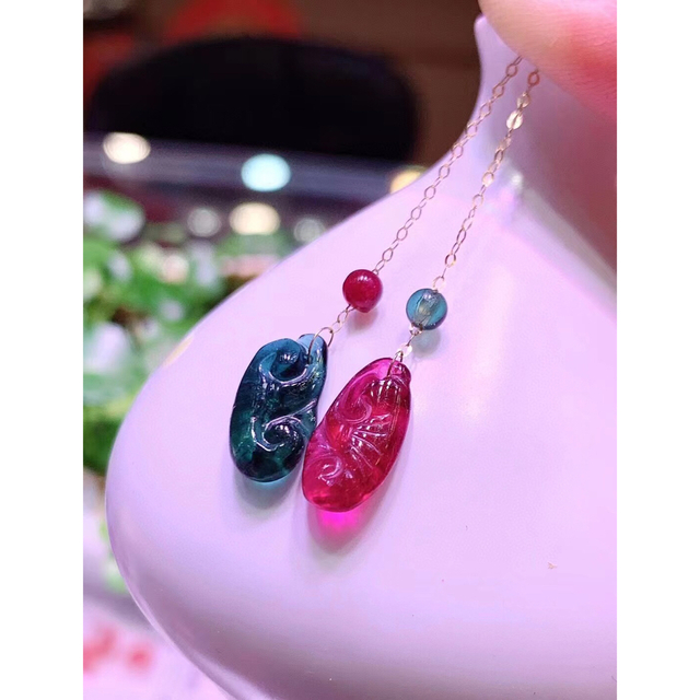 ⭐︎【高級】トルマリン ピアス k18 - ピアス