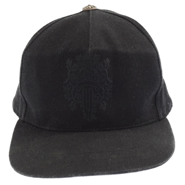 人気激安 Chrome Hearts CHROME HEARTS クロムハーツ TRUCKER CAP/デニムトラッカー ダガー刺繍キャップ 帽子 ブラック  キャップ