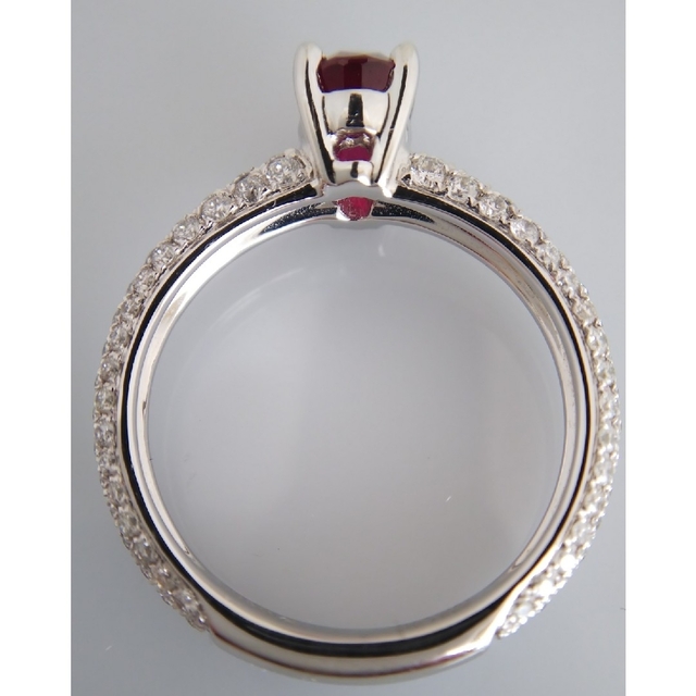 【新品】PT950 ダイヤモンド ルビー リング レディースのアクセサリー(リング(指輪))の商品写真