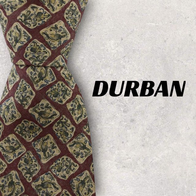 D’URBAN(ダーバン)の【4622】美品！DURBAN ダーバン　ネクタイ　レッド系 メンズのファッション小物(ネクタイ)の商品写真