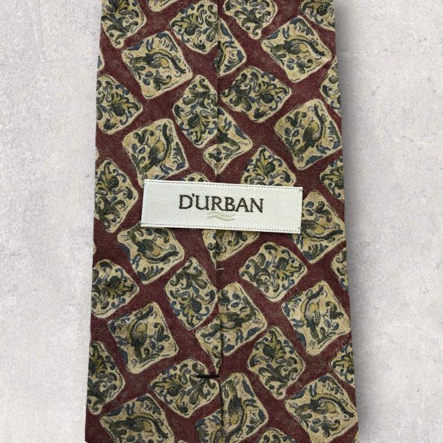 D’URBAN(ダーバン)の【4622】美品！DURBAN ダーバン　ネクタイ　レッド系 メンズのファッション小物(ネクタイ)の商品写真