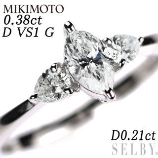 翌日出荷 - 【現行超美品】ミキモトデザインリング ダイヤ+パール 7号