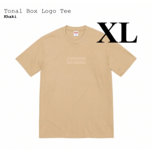 Supreme】Tonal Box Logo Tee Khaki XLsize Supreme】Tonal Box Logo Tee Khaki XLsize