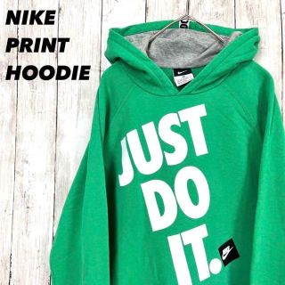 ナイキ(NIKE)のアメリカ古着NIKEナイキJUST DO ITビッグロゴプリントスエットパーカー(パーカー)