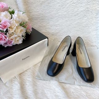 レペット(repetto)の極美品✨レペット/Repetto レザーパンプス　エナメル　ブラック23.5cm(ハイヒール/パンプス)