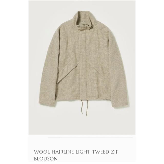 オーラリーWOOL HAIRLINE LIGHT TWEED ZIP ブルゾン