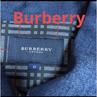 バーバリー(BURBERRY)の未使用。バーバリーロンドン　ネイビーデニムジャケット 15号 3L(Gジャン/デニムジャケット)