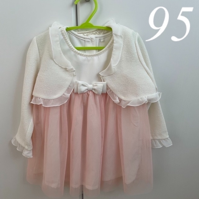 ◆匿名配送◆ 入園式　ワンピースドレス　ボレロセット キッズ/ベビー/マタニティのキッズ服女の子用(90cm~)(ドレス/フォーマル)の商品写真