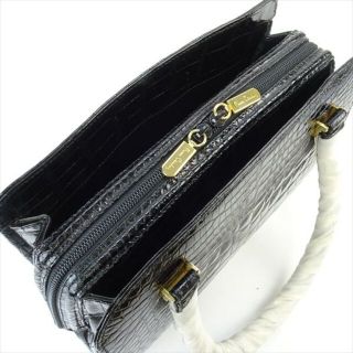 pierre cardin - ピエールカルダン バッグ ハンド クロコダイル 黒
