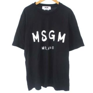 エムエスジイエム(MSGM)のエムエスジーエム 2940MM97 Tシャツ カットソー 半袖 プリント 黒 M(Tシャツ/カットソー(半袖/袖なし))