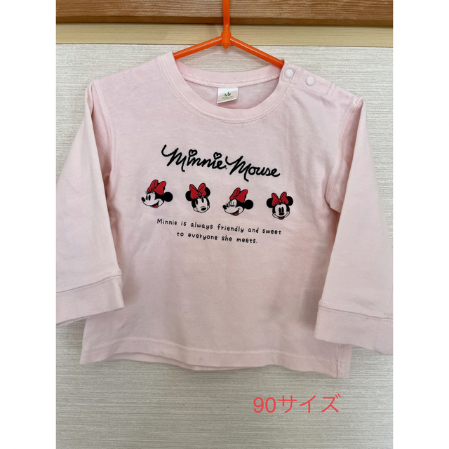 しまむら(シマムラ)の女児長袖Tシャツ　ミニー　ディズニー　女の子　2歳 90サイズ キッズ/ベビー/マタニティのキッズ服女の子用(90cm~)(Tシャツ/カットソー)の商品写真