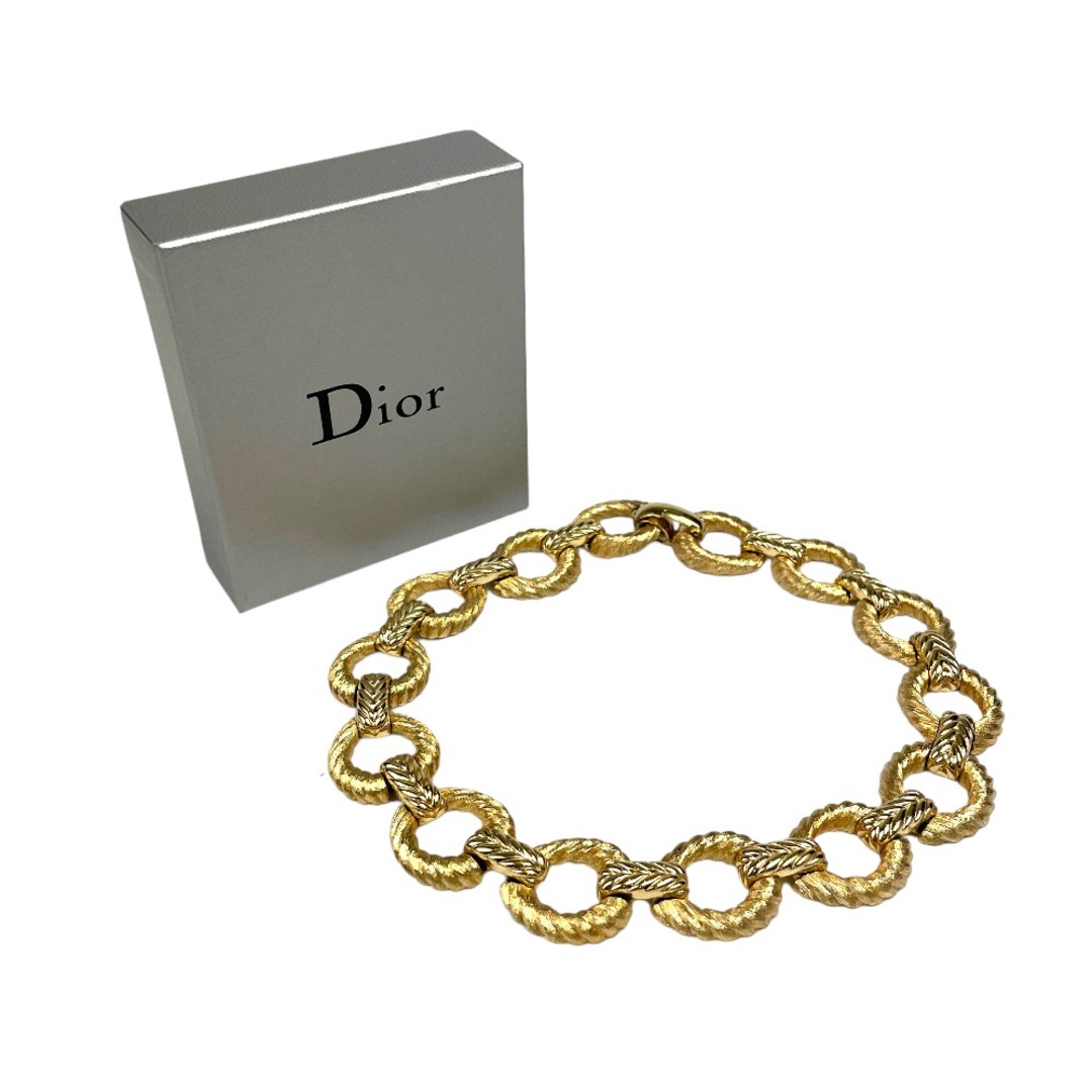 [USED/]Christian Dior クリスチャンディオール ネックレス・チョーカー ネックレス ヴィンテージ サークルリーフロープ ゴールド GP ゴールド  tdc-000430-4e