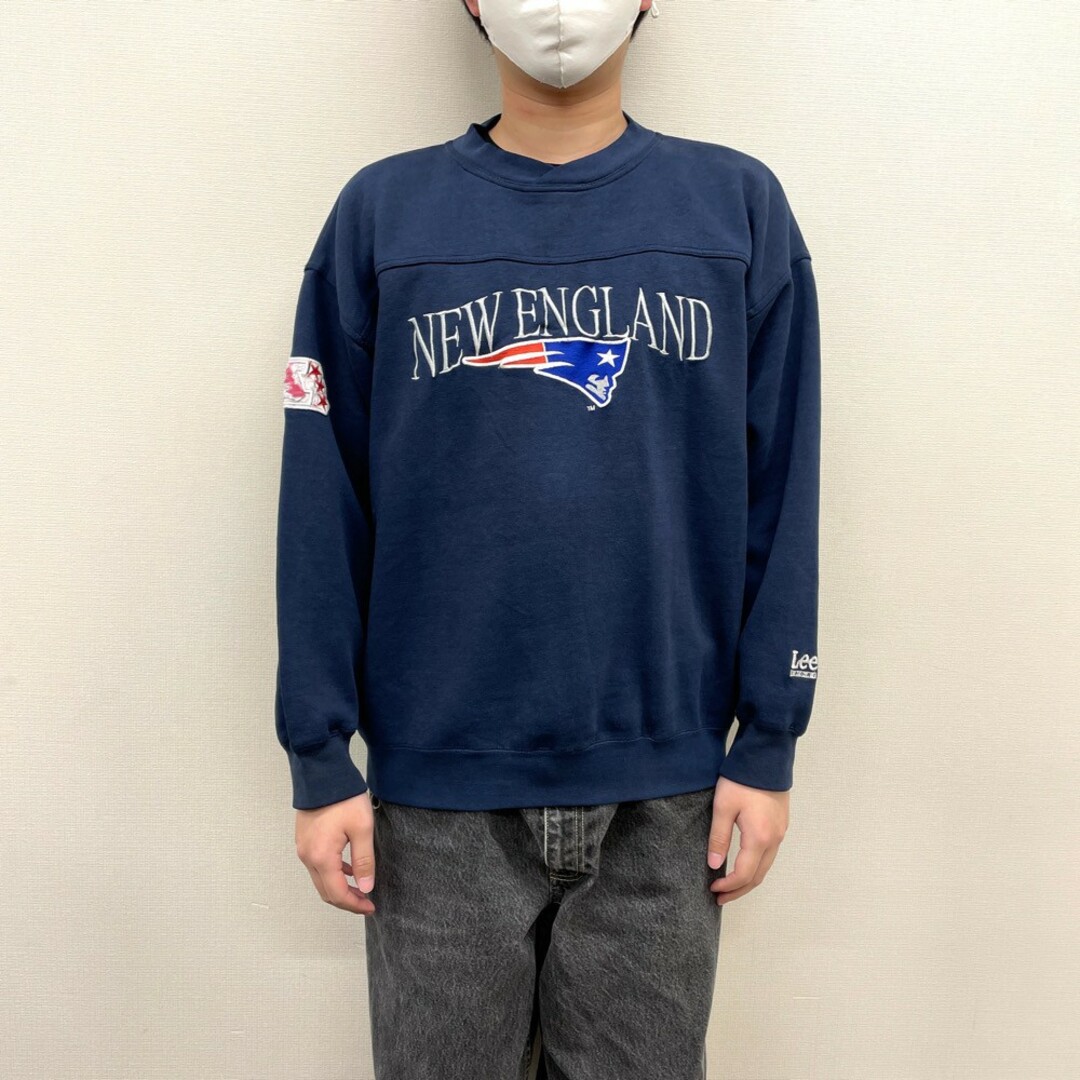 【1点物2XL☆US輸入90s】NFL ペイトリオッツ 刺繍スウェットトレーナー