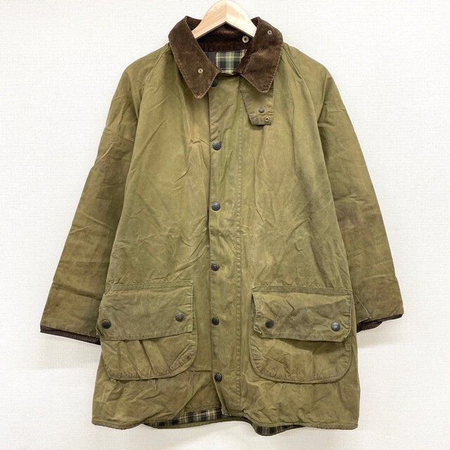 Barbour(バーブァー)の【中古】 88's バブアー Barbour ゲームフェア GAMEFAIR オイルドジャケット サイズ：C42 オリーブ系 MADE IN ENGLAND 古着 中古 mellow メンズのジャケット/アウター(その他)の商品写真