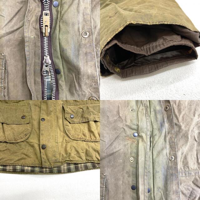 Barbour(バーブァー)の【中古】 88's バブアー Barbour ゲームフェア GAMEFAIR オイルドジャケット サイズ：C42 オリーブ系 MADE IN ENGLAND 古着 中古 mellow メンズのジャケット/アウター(その他)の商品写真