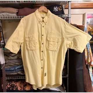 CAMEL  古着　半袖シャツ　淡いyellow(Tシャツ/カットソー(半袖/袖なし))