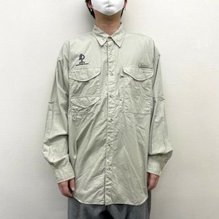 コロンビア(Columbia)の【中古】 コロンビア Columbia PFG ロングスリーブ シャツ 2003 SHOOTING STAFF 刺繍 長袖 サイズ：XL ベージュ 古着 中古 mellow(シャツ)