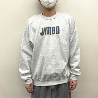 【中古】 ギルダン GILDAN スウェットシャツ プルオーバー トレーナー JIMBO プリント 長袖 サイズ：XL グレー 古着 中古 mellow ULTRA BLEND(スウェット)