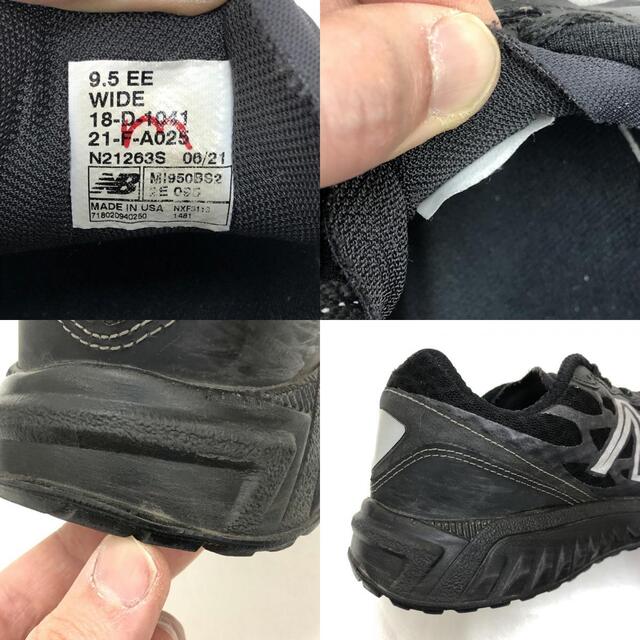 New Balance(ニューバランス)の【中古】ニューバランス NEW BALANCE MI950BS2 ミリタリー スニーカー トレーニングシューズ サイズ：US 9.5 EE WIDE ブラック MADE IN U.S.A　古着 mellow メンズの靴/シューズ(スニーカー)の商品写真