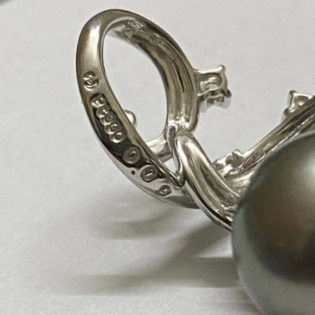 田崎真珠 タサキ TASAKI Pt900 ペンダントトップ ブラックパール