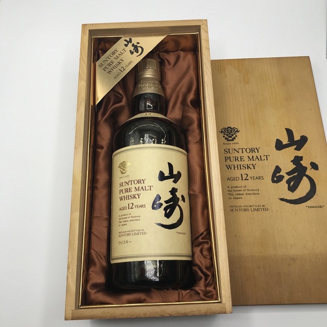 未開封　木箱付き　美品　サントリー　山崎12年　750ml 43%