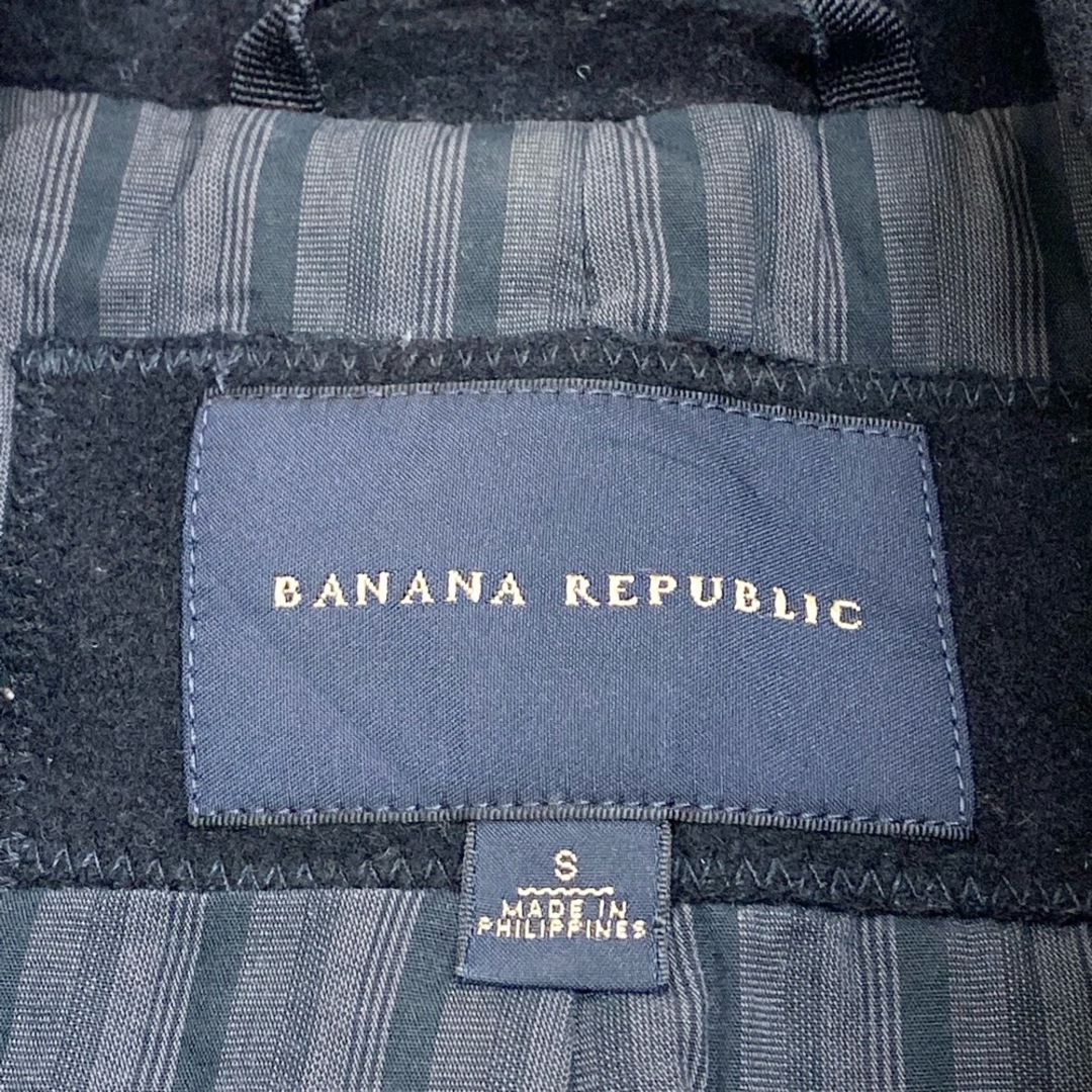 【中古】バナナリパブリック BANANA REPUBLIC ウール×カシミヤ混 ジップアップジャケット 中綿 裏地付き サイズ：S ブラック