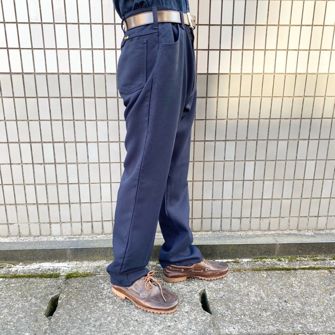 Wrangler(ラングラー)の【中古】ラングラー Wrangler スラックス パンツ ウエスタン ランチャードレスジーンズ フレアパンツ MENS REGULAR FIT 82682NV MADE IN U.S.A サイズ：W35 L32 ネイビー メンズのスーツ(スラックス/スーツパンツ)の商品写真