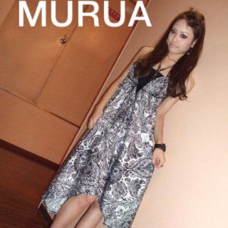 ムルーア(MURUA)のMURUA♡スカーフ柄ＯＰ(ひざ丈ワンピース)