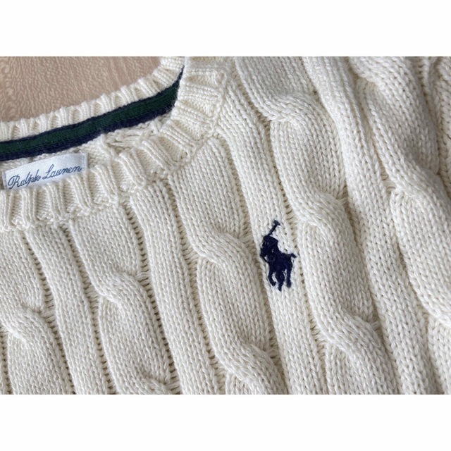 Ralph Lauren(ラルフローレン)のラルフローレン/Ralph Lauren 18M セーター/ニット　ホワイト キッズ/ベビー/マタニティのベビー服(~85cm)(ニット/セーター)の商品写真