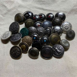 コンチョ風メタルボタン(各種パーツ)