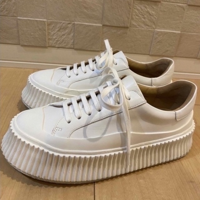 驚きの価格が実現!】 Jil Sander 36 ジルサンダー レザースニーカー