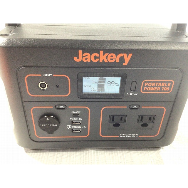 ☆箱破れアリ極美品☆ Jackery ジャクリ ポータブル電源708 PTB071 キャンプ 防災 電動工具 66620