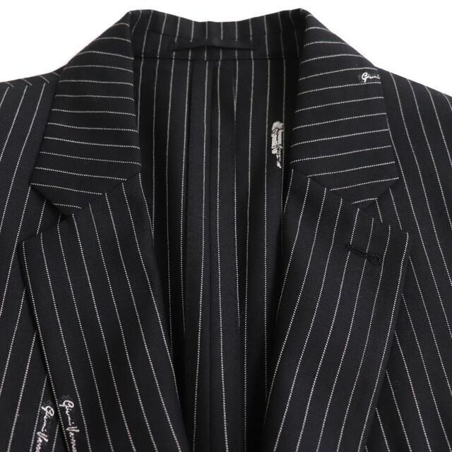 極美品▽2020年製 VERSACE ヴェルサーチ TRAVE ロゴ×ストライプ柄 本