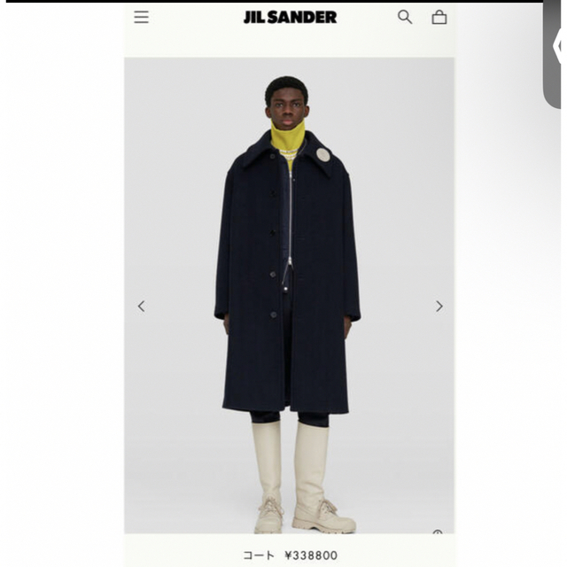 JIL SANDER ステンカラーコート メンズ