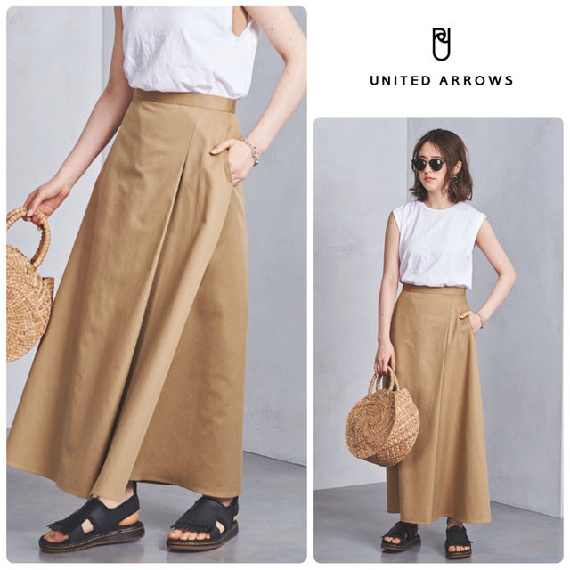 【美品】UNITED ARROWS チノ ラップ ロングスカート† ◆ | フリマアプリ ラクマ