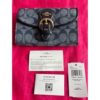 コーチ(COACH)のcoach  クリオ　ウォレット　シグネチャー　シャンブレー　新品✨SALE✨(財布)