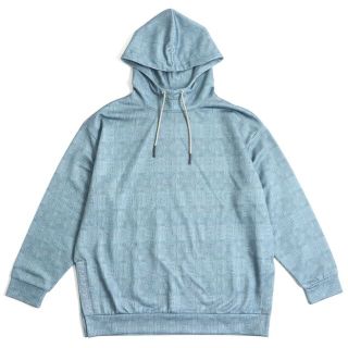 エンポリオアルマーニ(Emporio Armani)の未使用△正規品 19SS EMPORIO ARMANI エンポリオアルマーニ 総柄 ポリエステル×コットン パーカー/プルオーバー ブルーグレー系 S メンズ(パーカー)