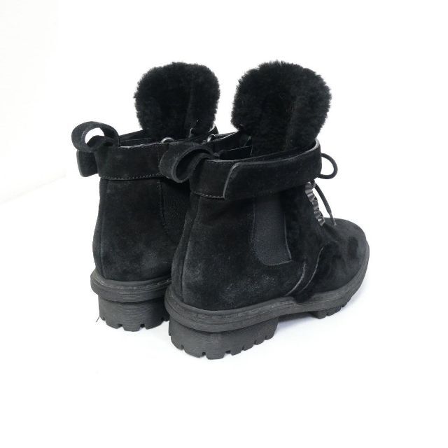 グリーン・ホワイト系 完成品♪ 美品 BALENCIAGA スエード ボア レース