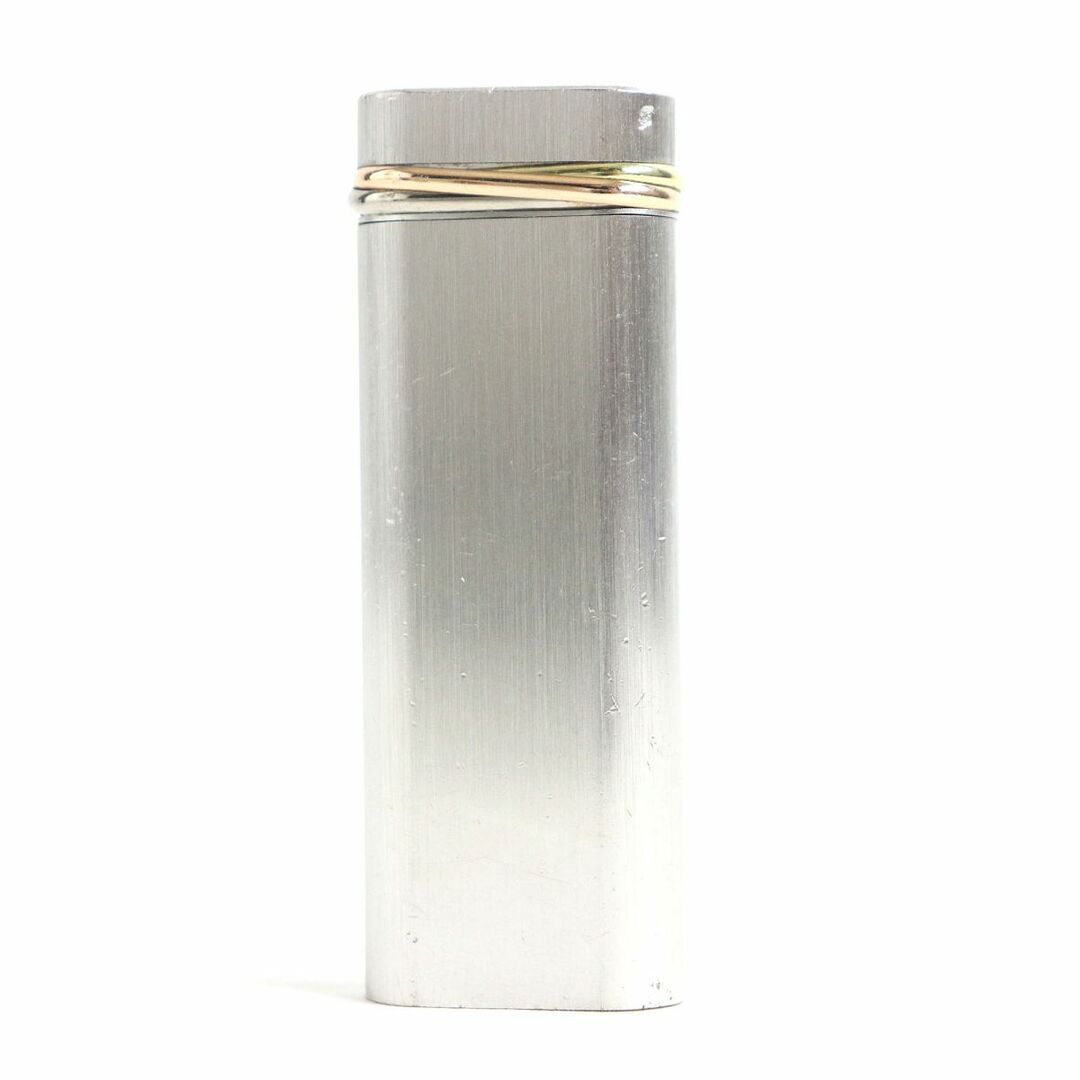 良品□Cartier/カルティエ トリニティ ヘアライン ロゴ入り オーバル型
