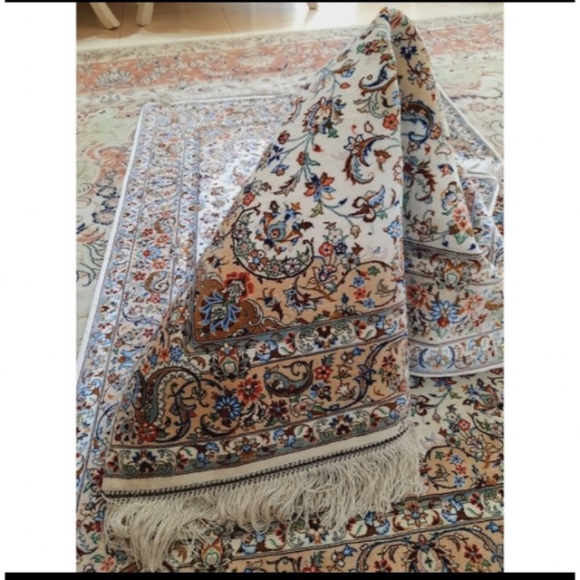 ペルシャ絨毯 シルク100% イラン製カーペット玄関マット 118cmの通販 by ☆reina☆'s shop｜ラクマ