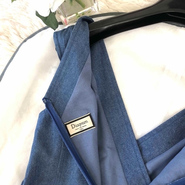 極美品‼️【ダイアグラム グレースコンチネンタル】しなやかなデニムワンピース
